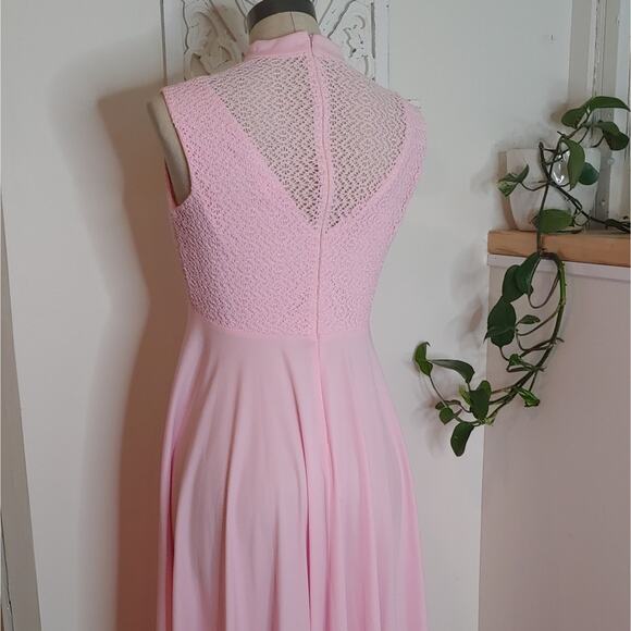 Vintage Pink Maxi Dress with Jacket - Picture 5 of 12